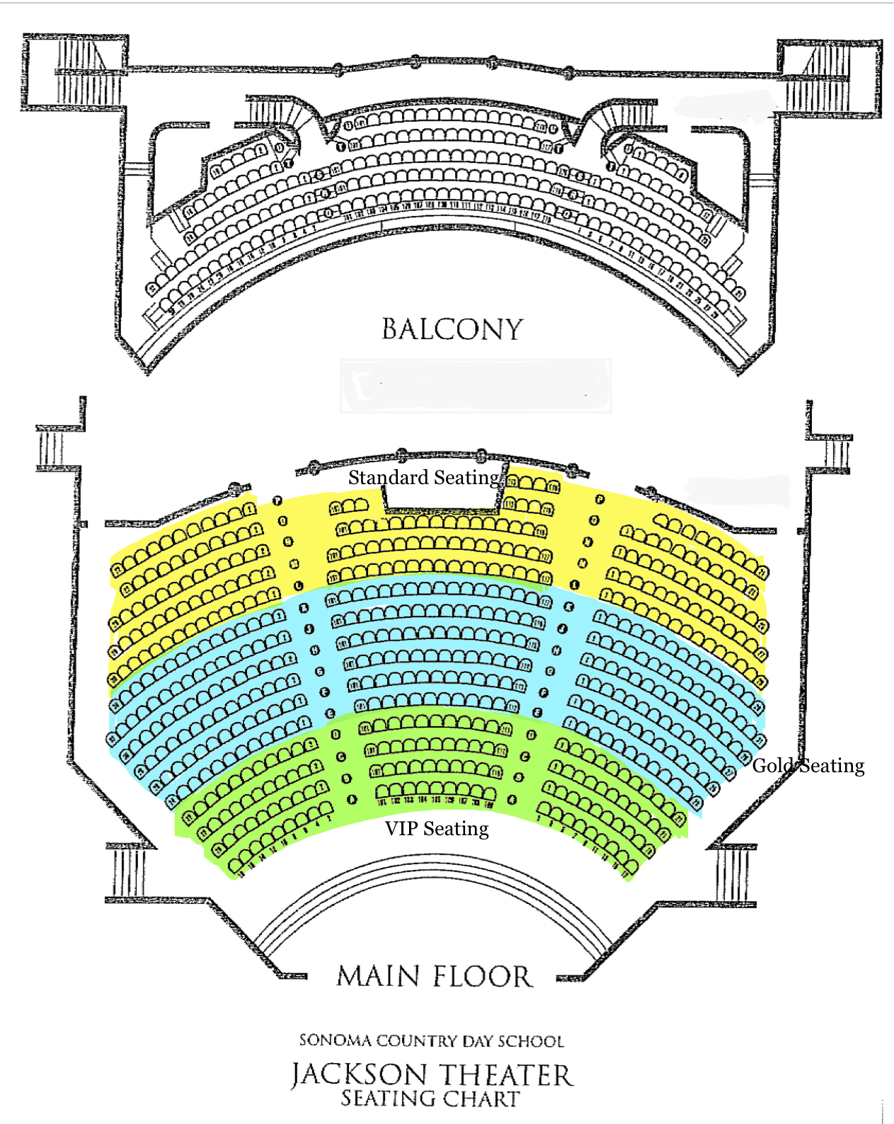 Kavli Theatre Detailed Seating Chart 4013